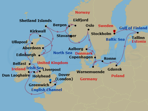 Itinerary map
