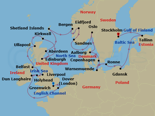 Itinerary map
