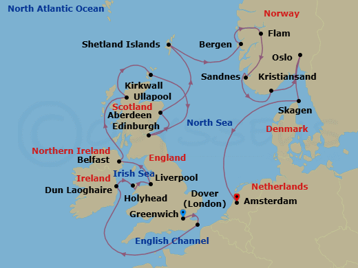 Itinerary map