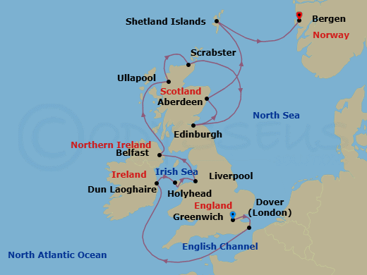 Itinerary map