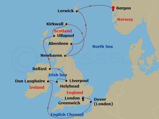 Itinerary map