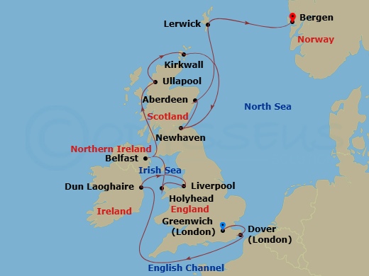 Itinerary map