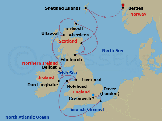 Itinerary map