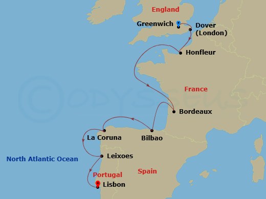 Itinerary map
