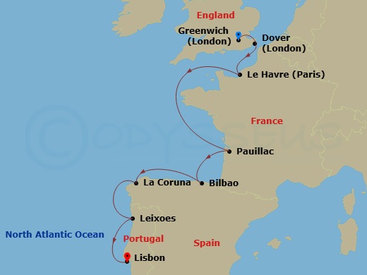 Itinerary map