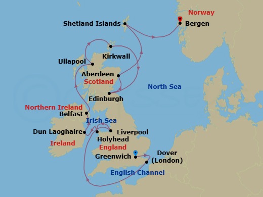 Itinerary map