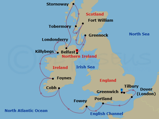 Itinerary map