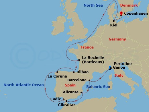 Itinerary map