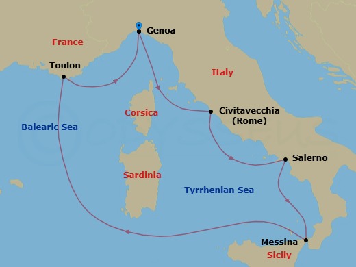 Itinerary map