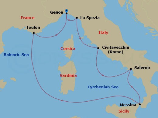 Itinerary map