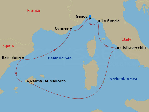 Itinerary map