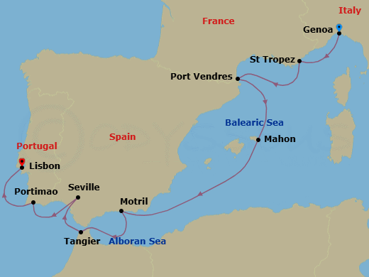 Itinerary map