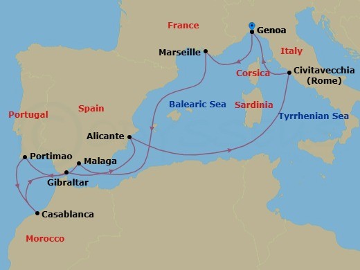 Itinerary map
