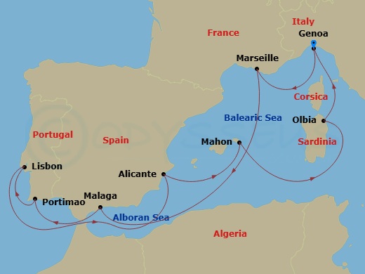 Itinerary map