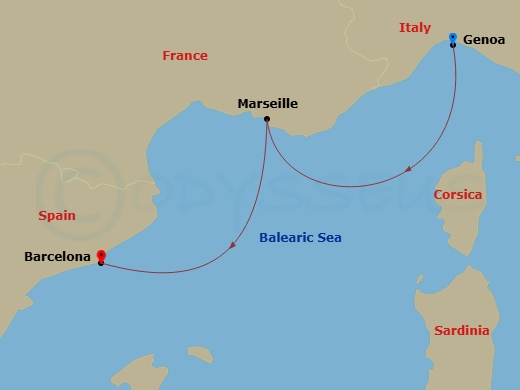 Itinerary map