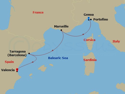 Itinerary map