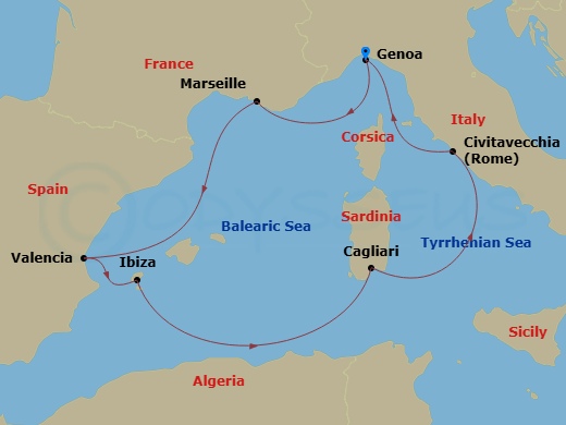 Itinerary map