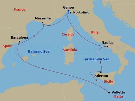 Itinerary map