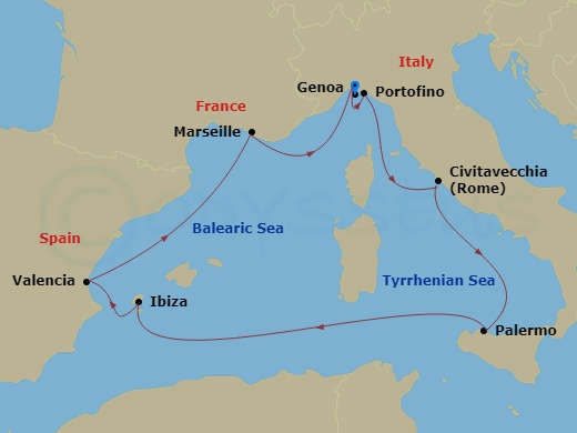 Itinerary map