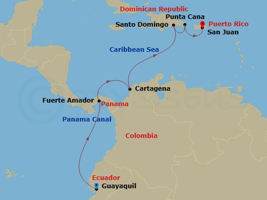 Itinerary map