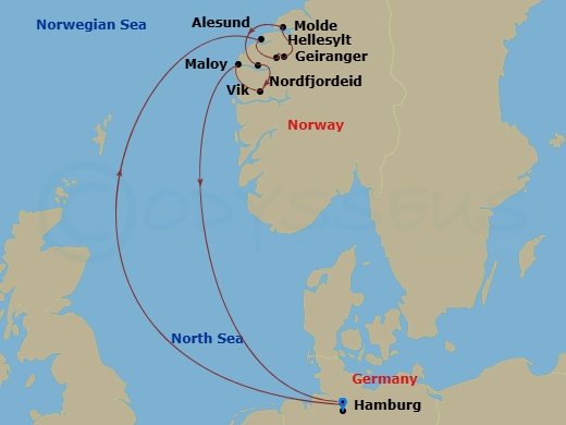 Itinerary map