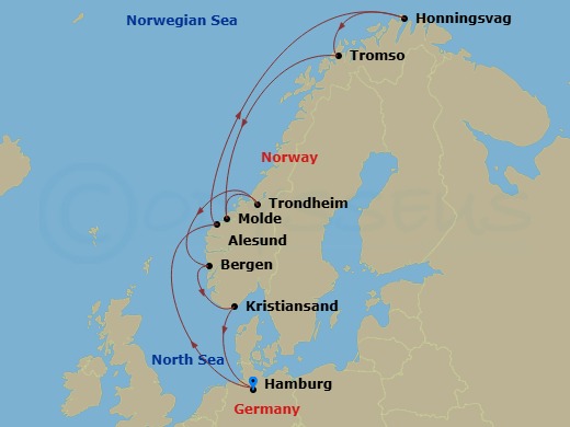 Itinerary map