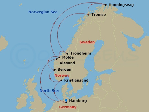 Itinerary map