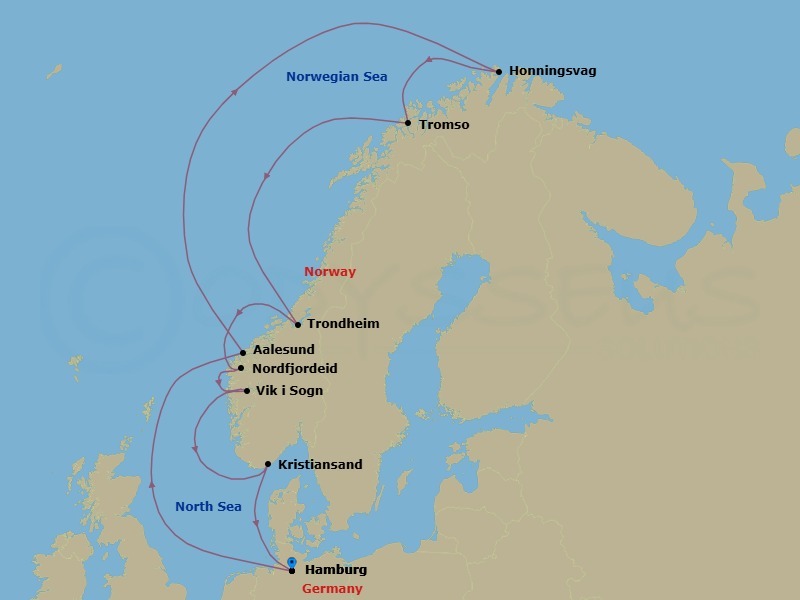 Itinerary map