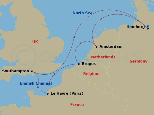 Itinerary map