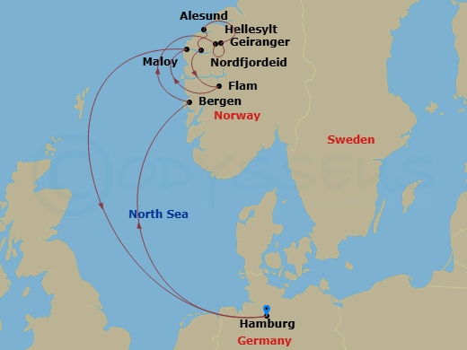 Itinerary map