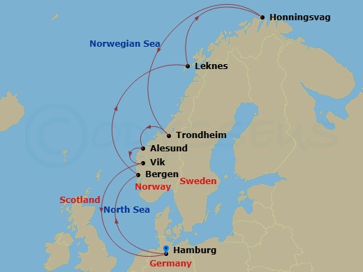 Itinerary map