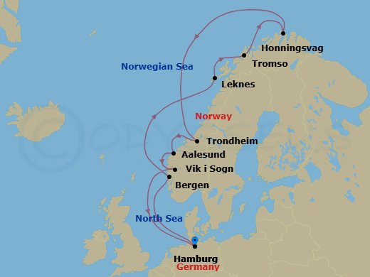 Itinerary map