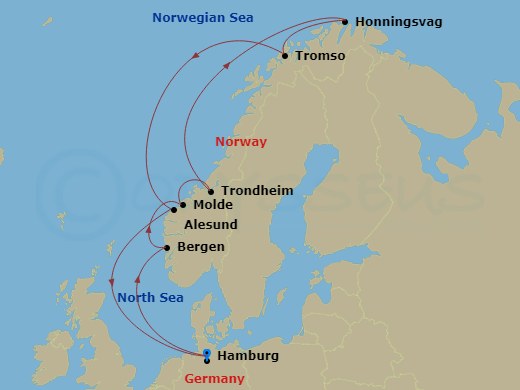 Itinerary map