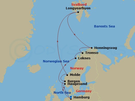Itinerary map
