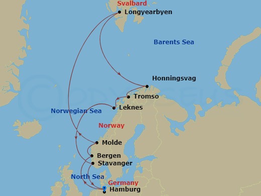 Itinerary map
