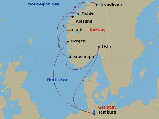 Itinerary map