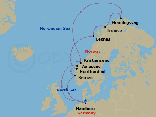 Itinerary map