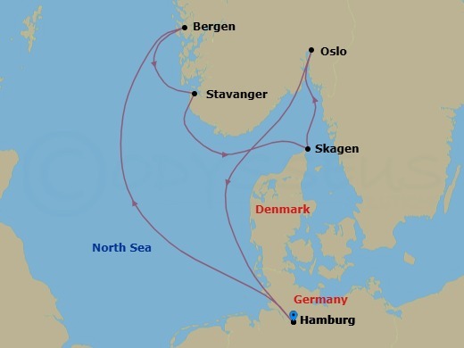 Itinerary map