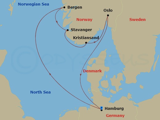 Itinerary map