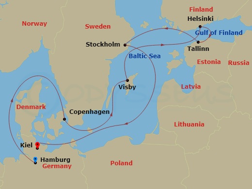 Itinerary map