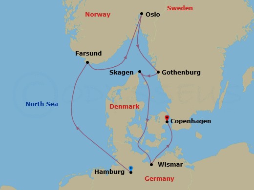 Itinerary map
