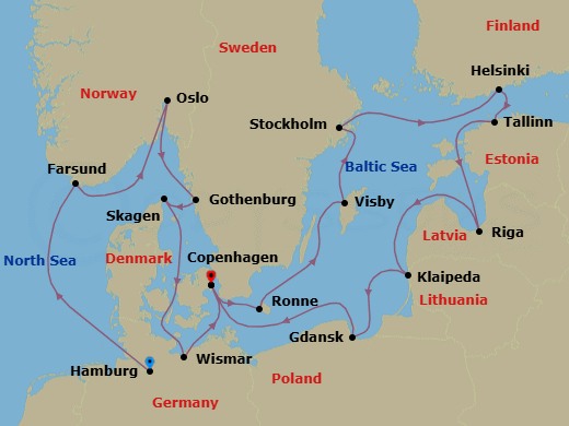 Itinerary map