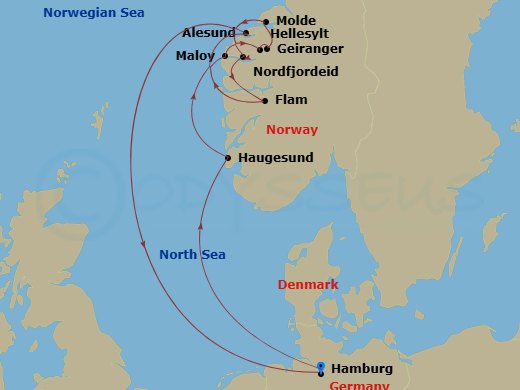 Itinerary map