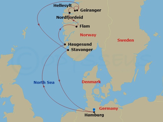 Itinerary map