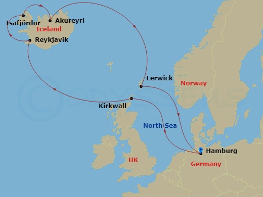Itinerary map