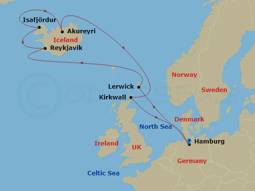 Itinerary map