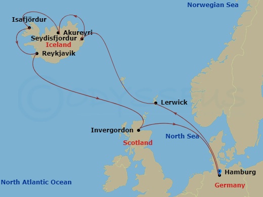 Itinerary map