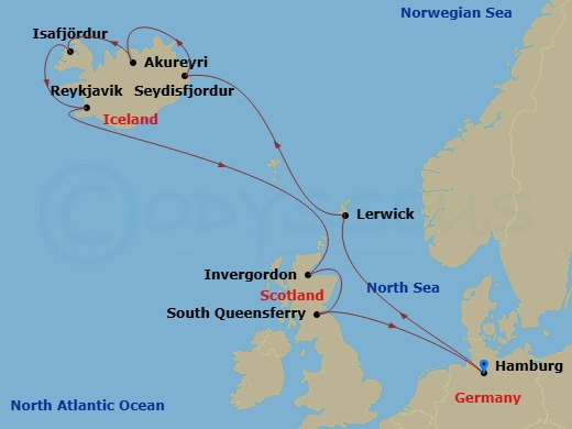 Itinerary map