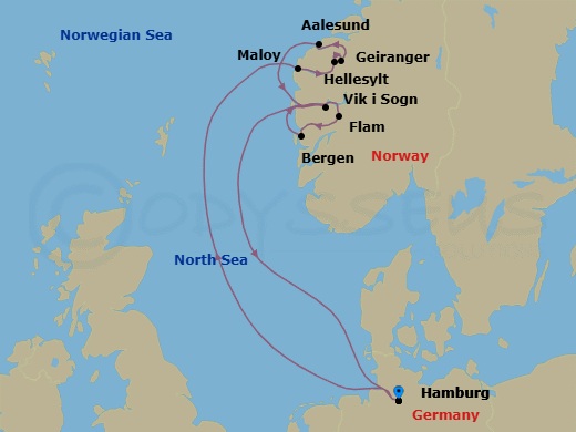 Itinerary map