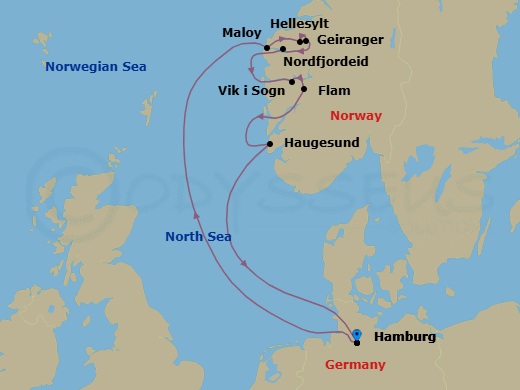 Itinerary map